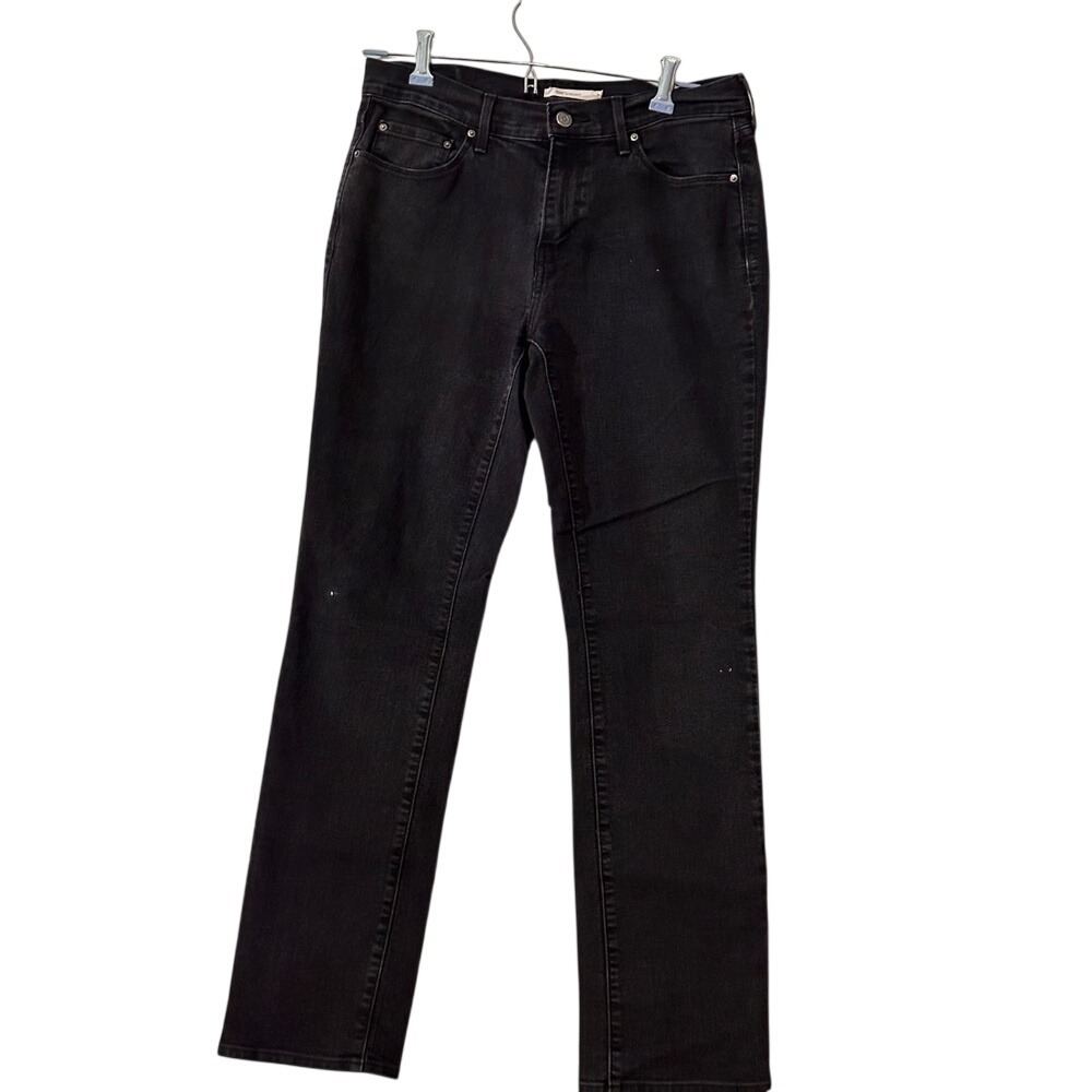 Women's Levi 505‎ straight black denim jeans size 10 (waist 30)